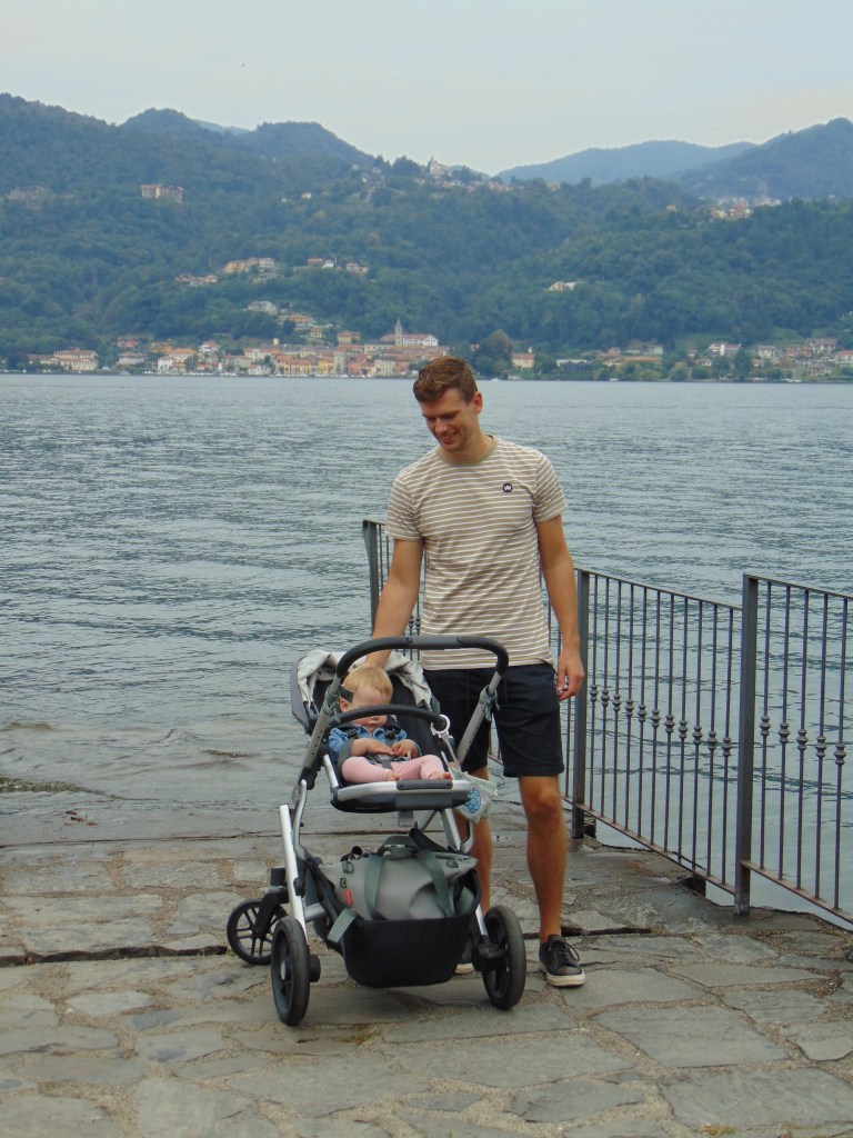 Vader met baby Orta San Giulio